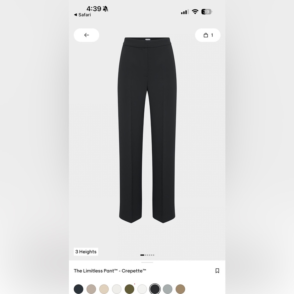 Aritzia Black Limitless Pant